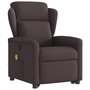 Voir la diapositive 4 : VIDAXL Fauteuil inclinable de massage Marron fonce Tissu
