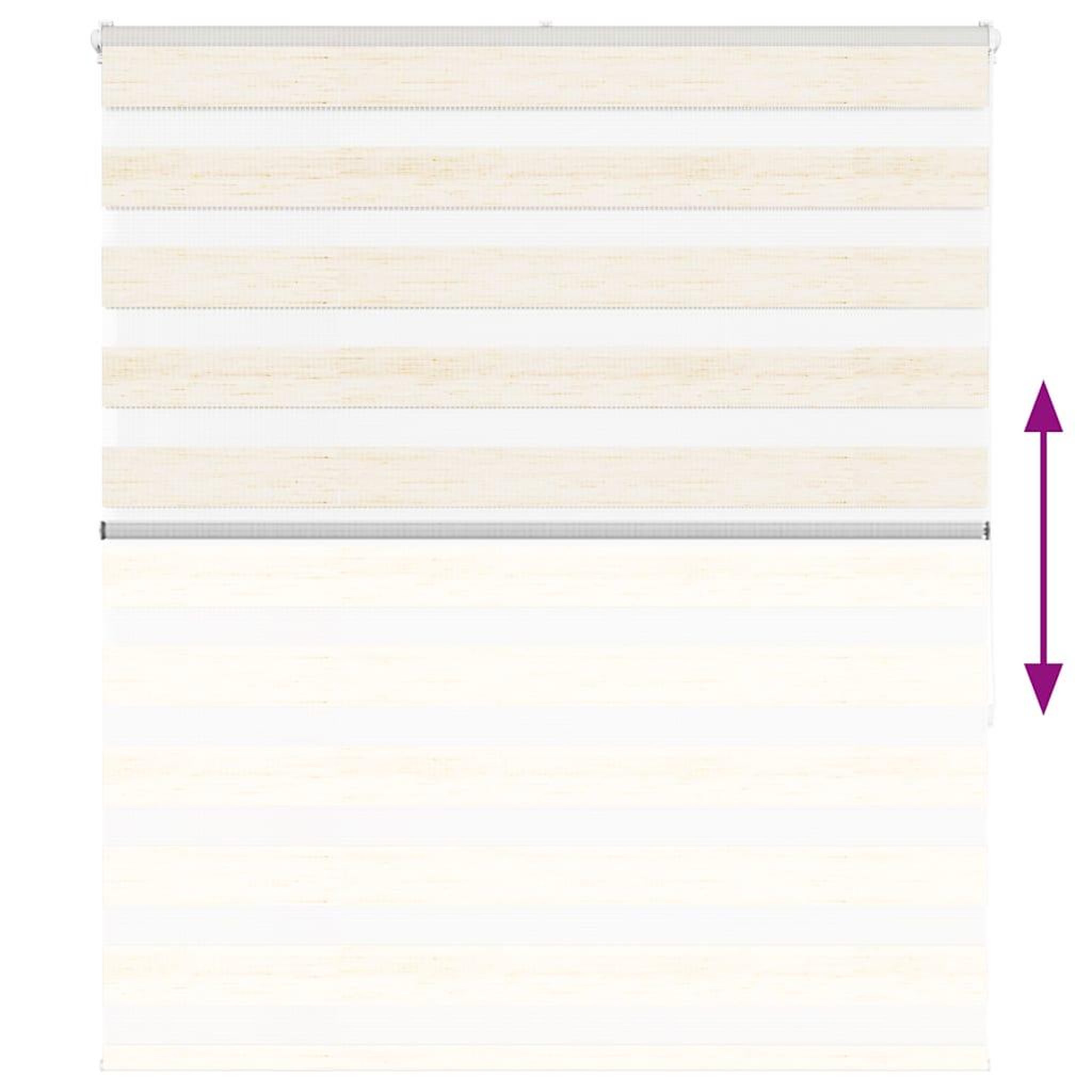 Voir la diapositive 5 : VIDAXL Store zebre beige marbre largeur du tissu 115,9 cm polyester