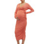 Voir la diapositive 1 : MAMALICIOUS Robe D'allaitement Corail Femme Mamalicious Trinity