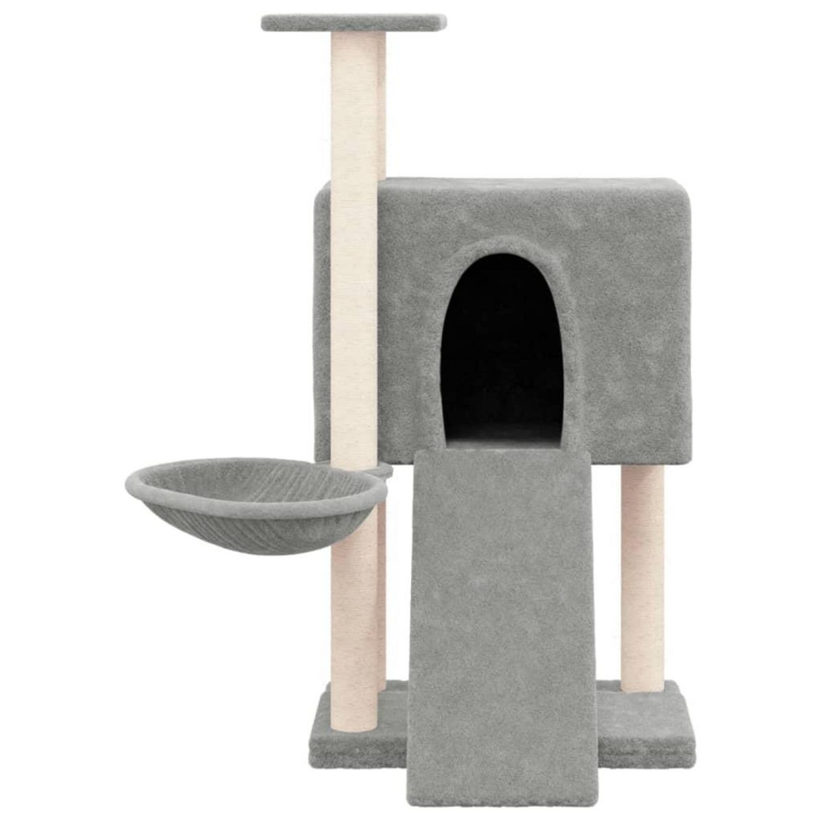 VIDAXL Arbre a chat avec griffoirs en sisal Gris clair 96 cm
