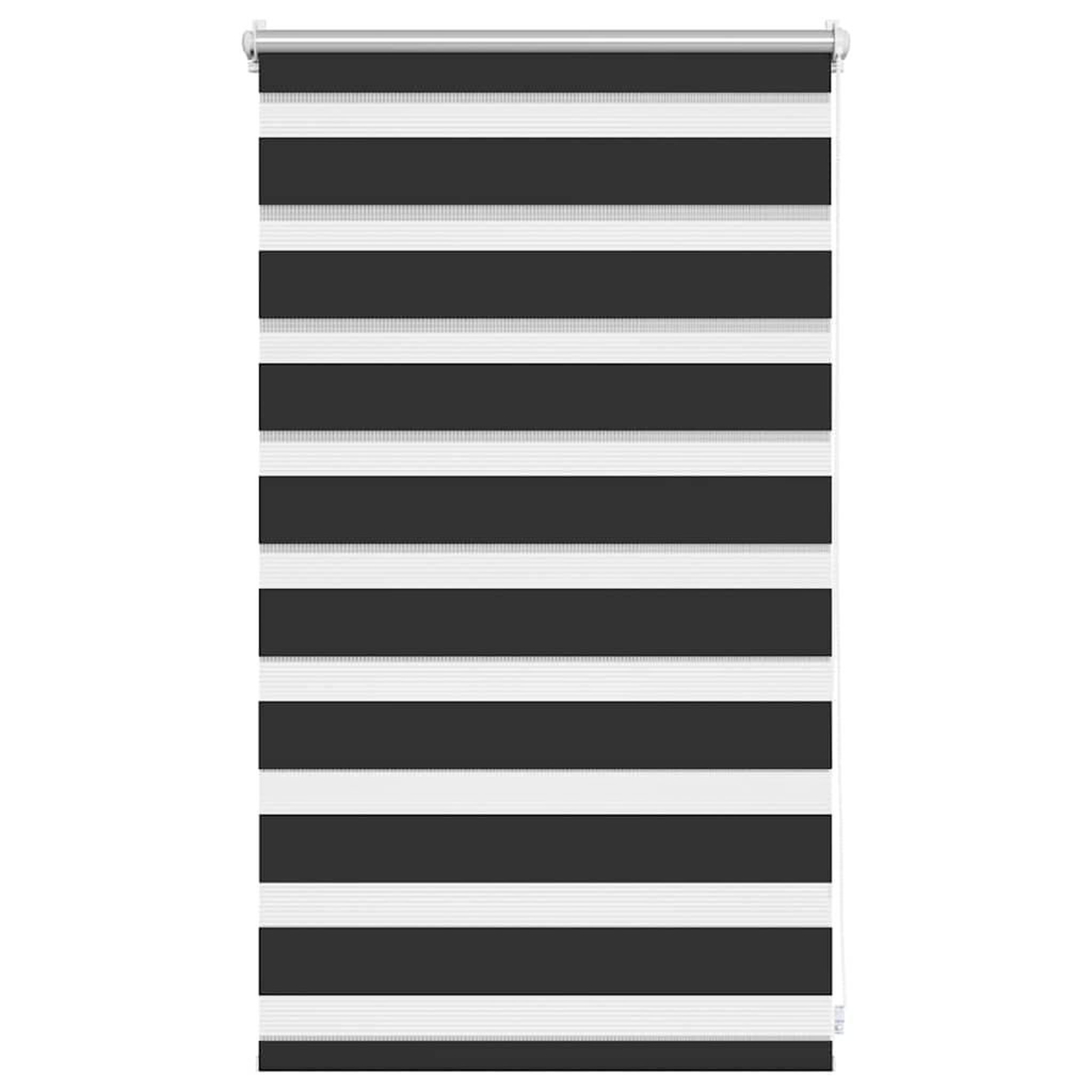VIDAXL Store venitien zebre 50,9 x 100 cm, largeur du tissu 46,7 cm, noir