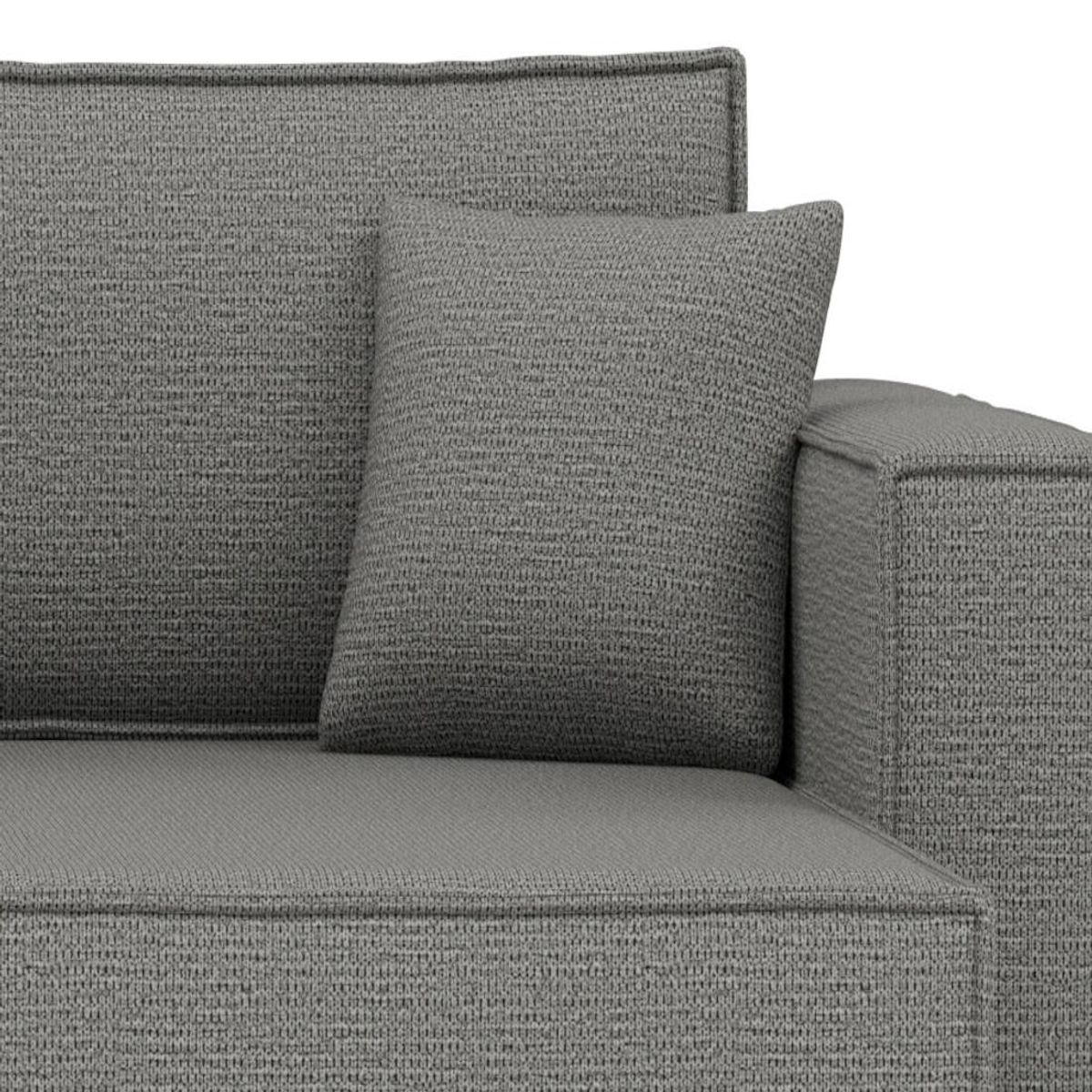 BEST MOBILIER Jonas - canapé d'angle réversible 4 places convertible avec coffre en tissu texturé