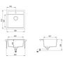 Voir la diapositive 6 : VIDAXL Evier de cuisine Granit Seul lavabo Beige