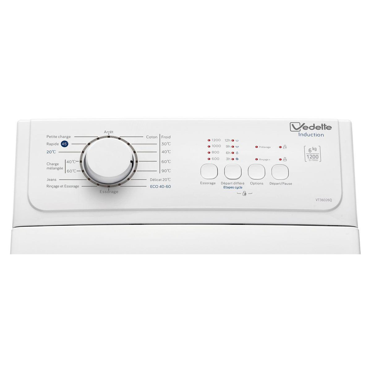 Vedette Lave linge top VT36026Q