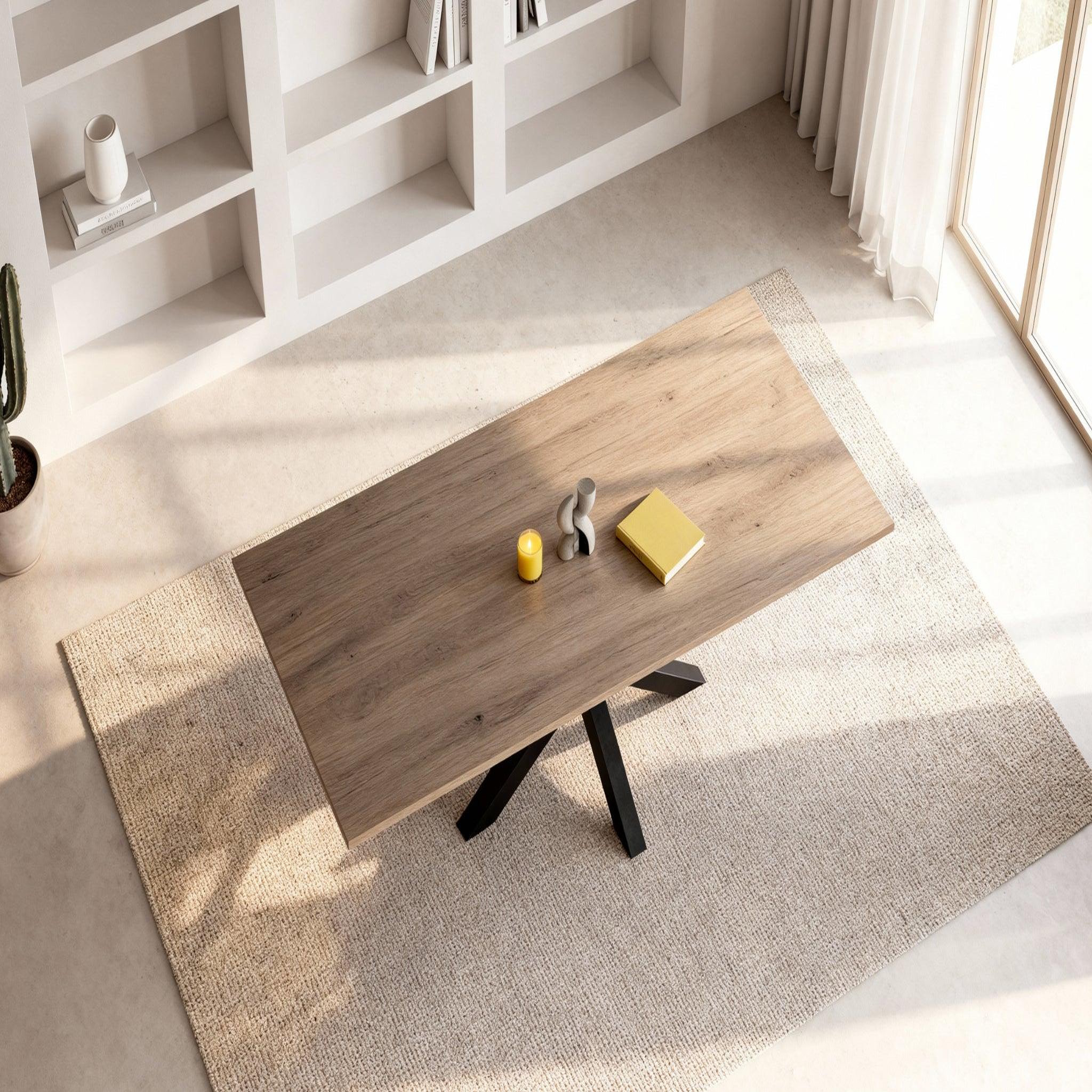 Voir la diapositive 4 : CASANOVA PARIS Silta - table à manger rectangulaire 180cmpieds en métal noir