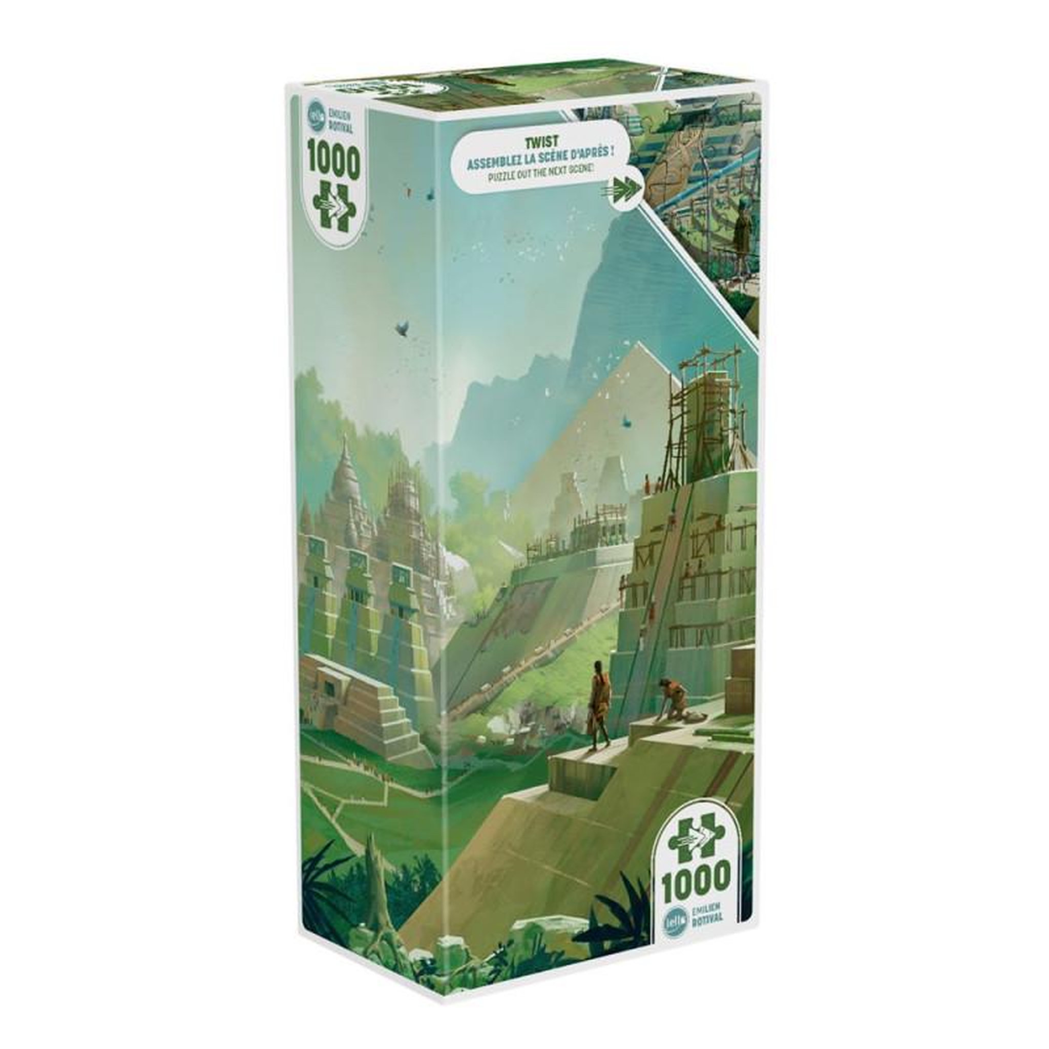 Iello Puzzle 1000 pièces – Twist Ancient Pyramids – Pyramides antiques d’Égypte – Puzzle concept original – Adulte – Iello