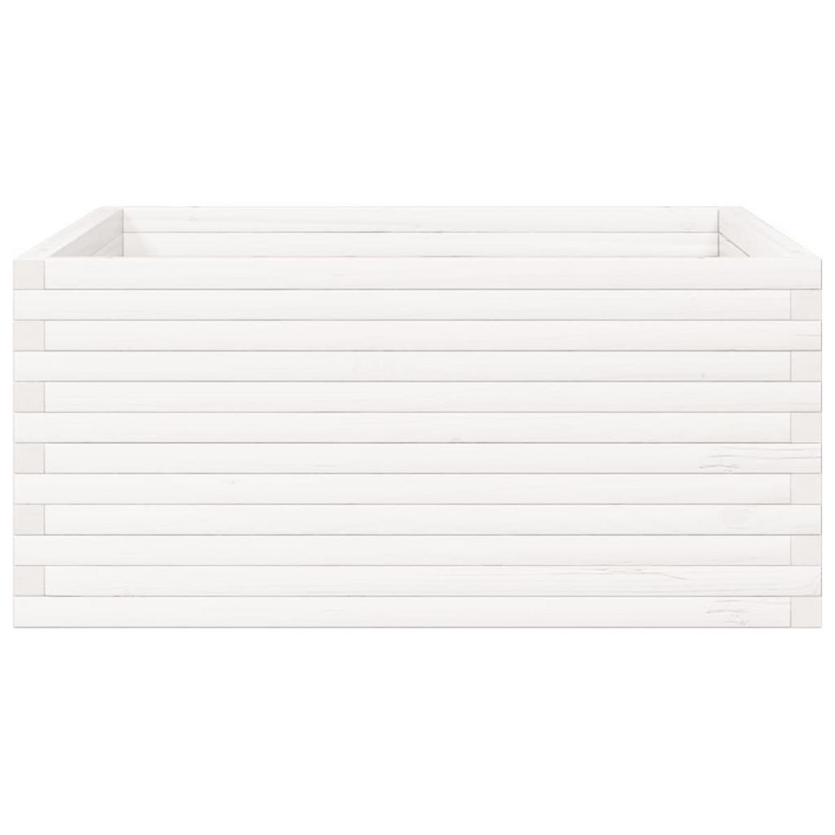 VIDAXL Jardiniere blanc 100x100x46 cm bois de pin massif
