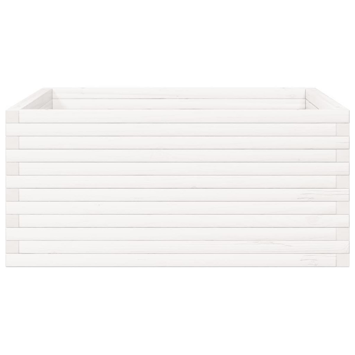 VIDAXL Jardiniere blanc 100x100x46 cm bois de pin massif