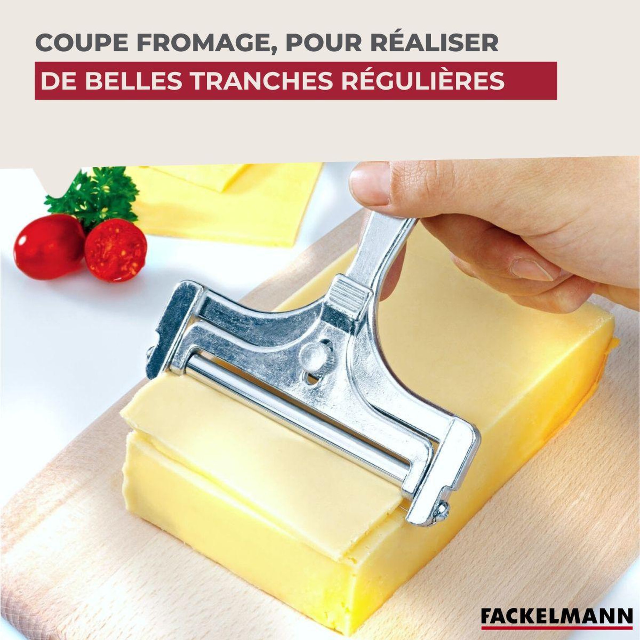 Voir la diapositive 3 : Fackelmann Coupe fromage en tranche en aluminium 15 cm fackelmann spécialités culinaires