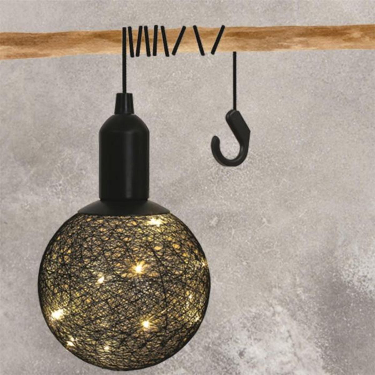 Paris Prix Lampe Suspension à Led  Boule  24cm Noir