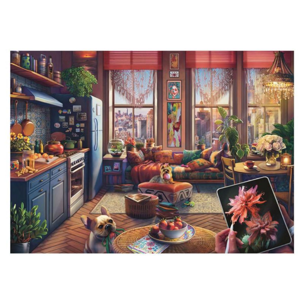 RAVENSBURGER Ravensburger - Jigsaw Puzzle Cozy Boho Studio, 500pcs. 120010258