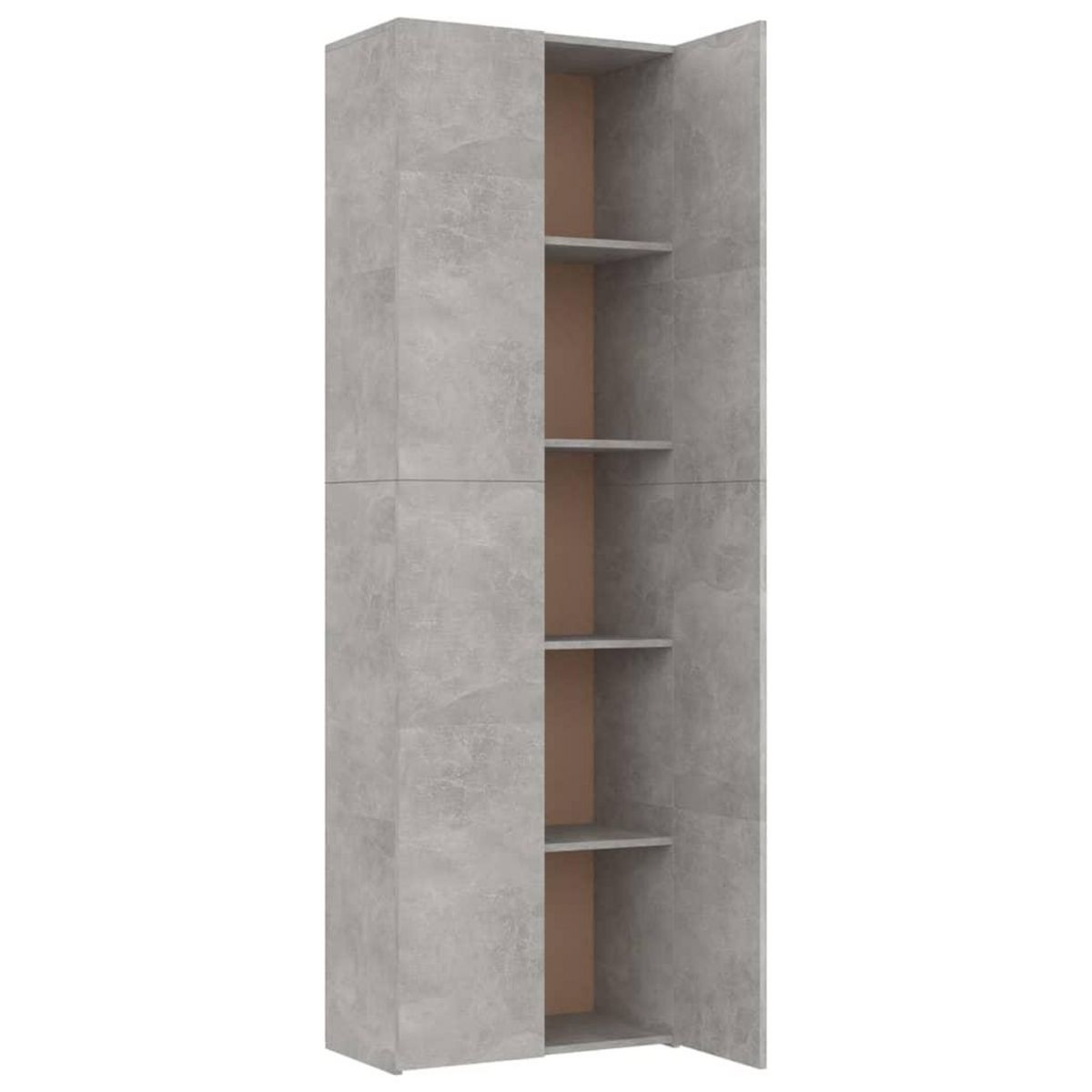 VIDAXL Armoire de bureau Gris beton 60x32x190 cm Bois d'ingenierie