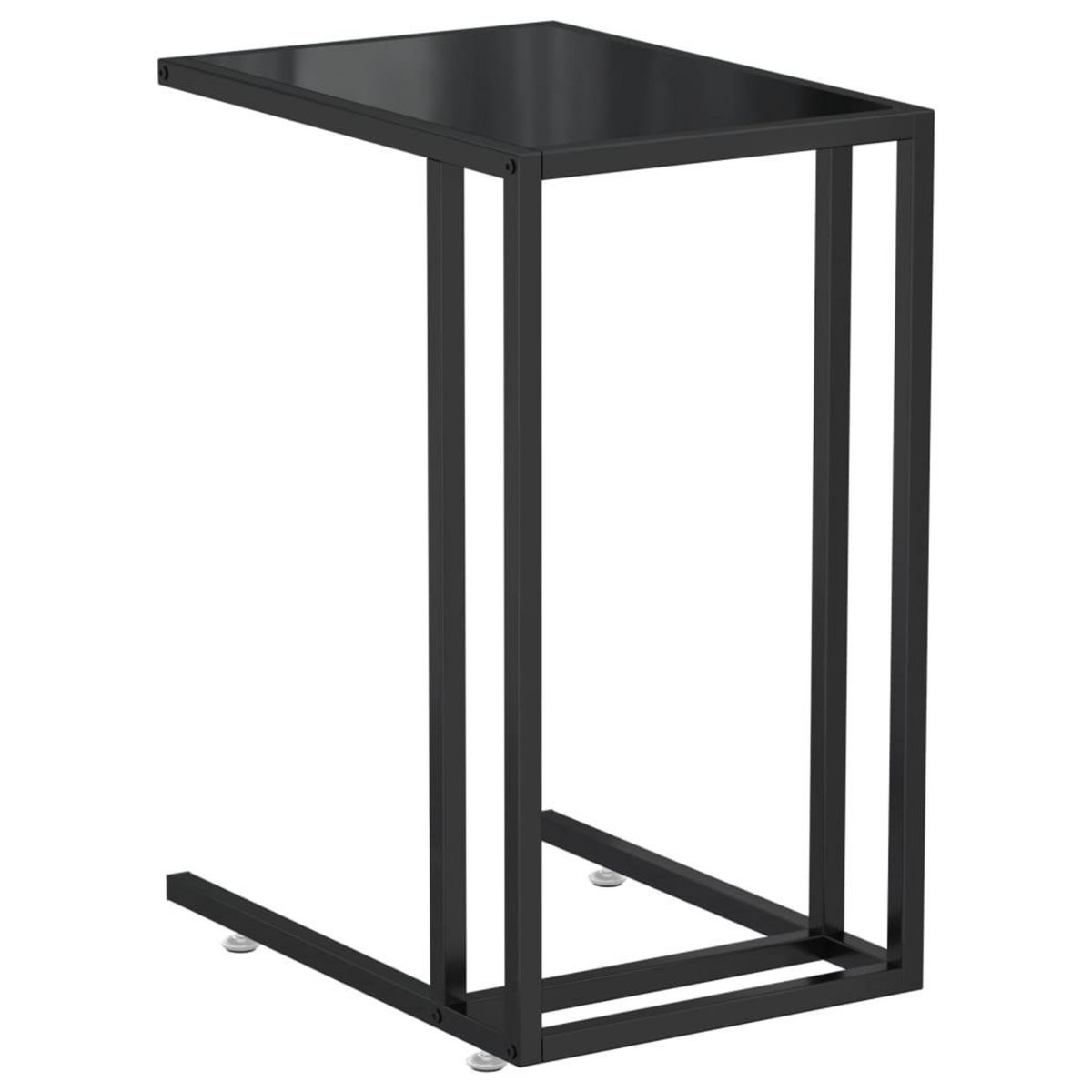 VIDAXL Table d'appoint pour ordinateur Noir 50x35x65 cm Verre trempe