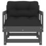 Voir la diapositive 4 : VIDAXL Chaises de jardin et coussins lot de 2 gris bois de pin massif