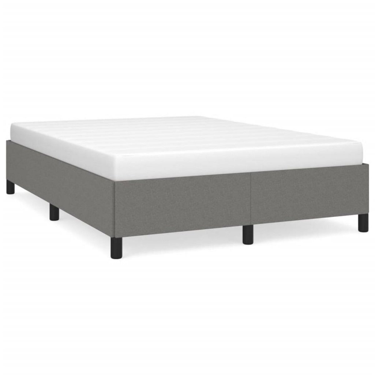 VIDAXL Cadre de lit sans matelas gris fonce 140x200 cm tissu