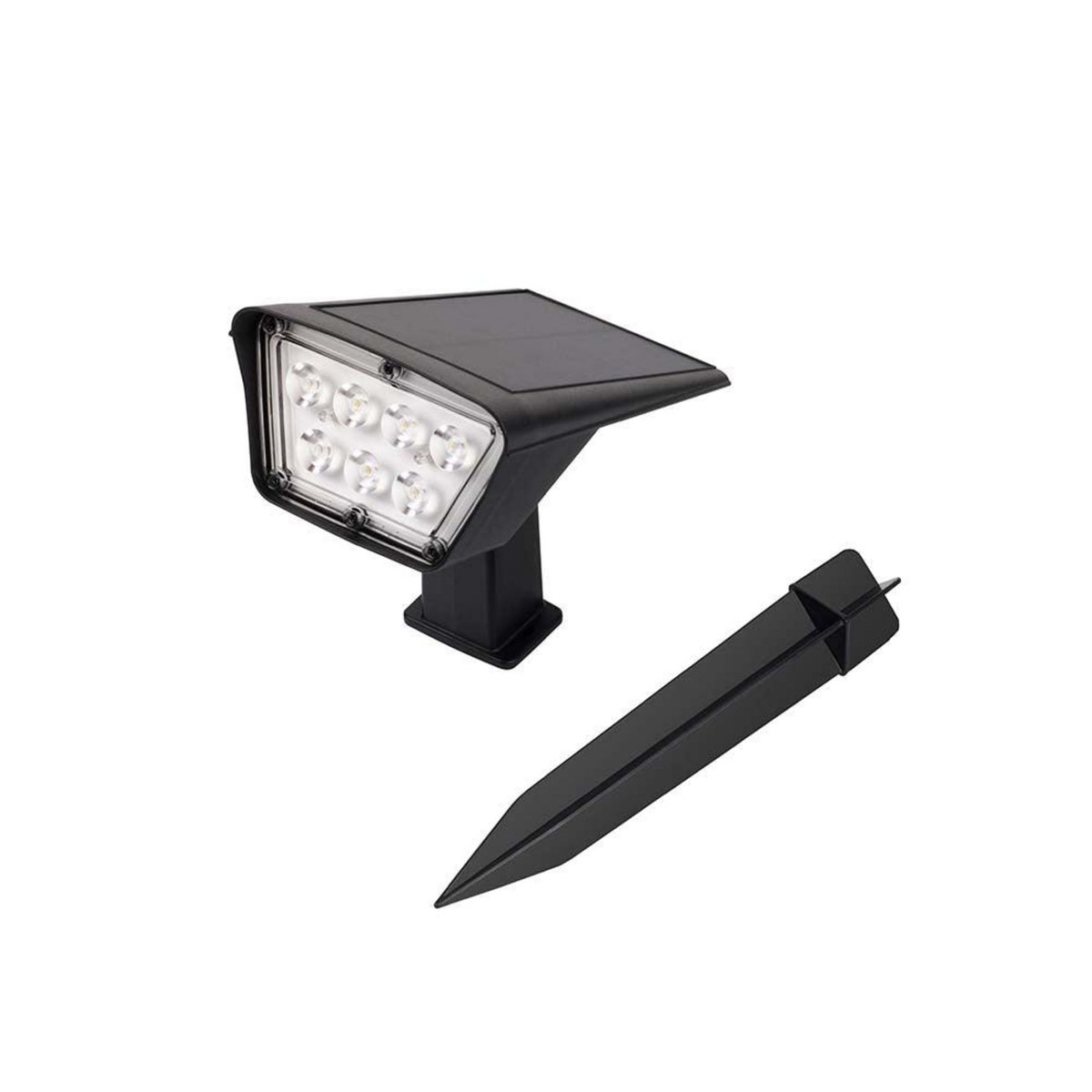 Lumisky Lot de 2 spots solaires CURTIS Noir Plastique 200LM