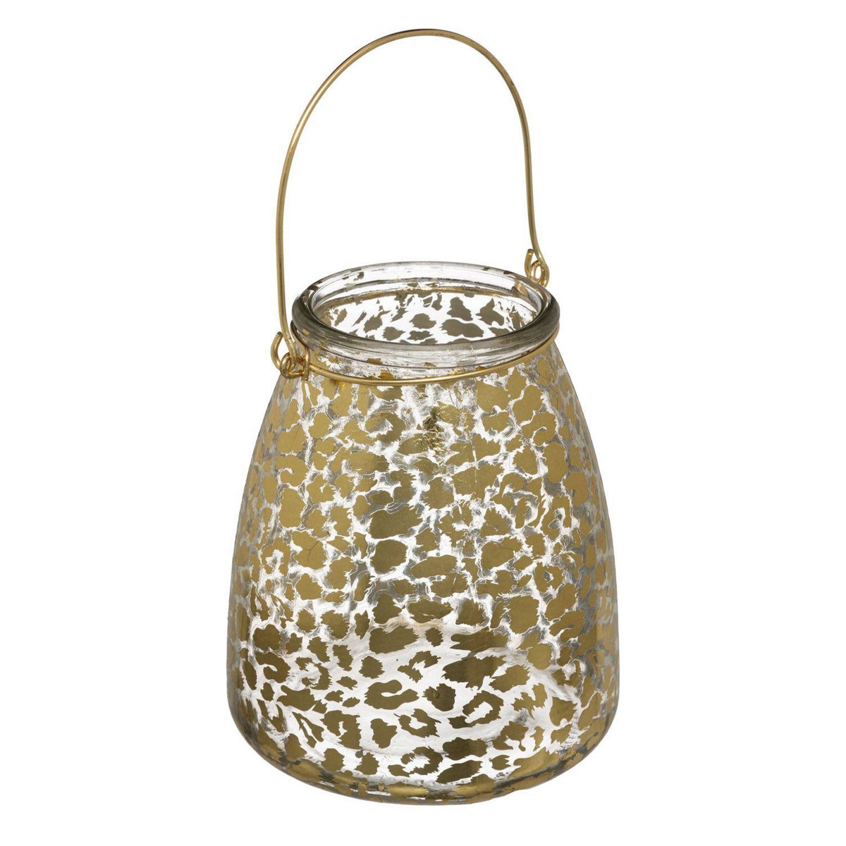 FEERIC LIGHT & CHRISTMAS Photophore de Noël design léopard Jungle - Doré