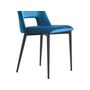 Voir la diapositive 5 : Habitat et Jardin Lot de 2 Chaises en velours  Fedora  - Bleu foncé