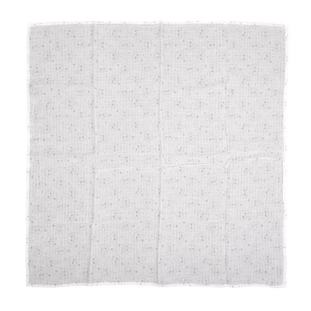 Paris Prix Lot de 2 Langes pour Bébé  Coton  70x70cm Blanc