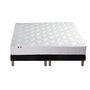 Voir la diapositive 4 : Ensemble literie matelas ressorts ensachés 20cm 160x200 cm + sommier tapissier noir 2x80cm ASTRE