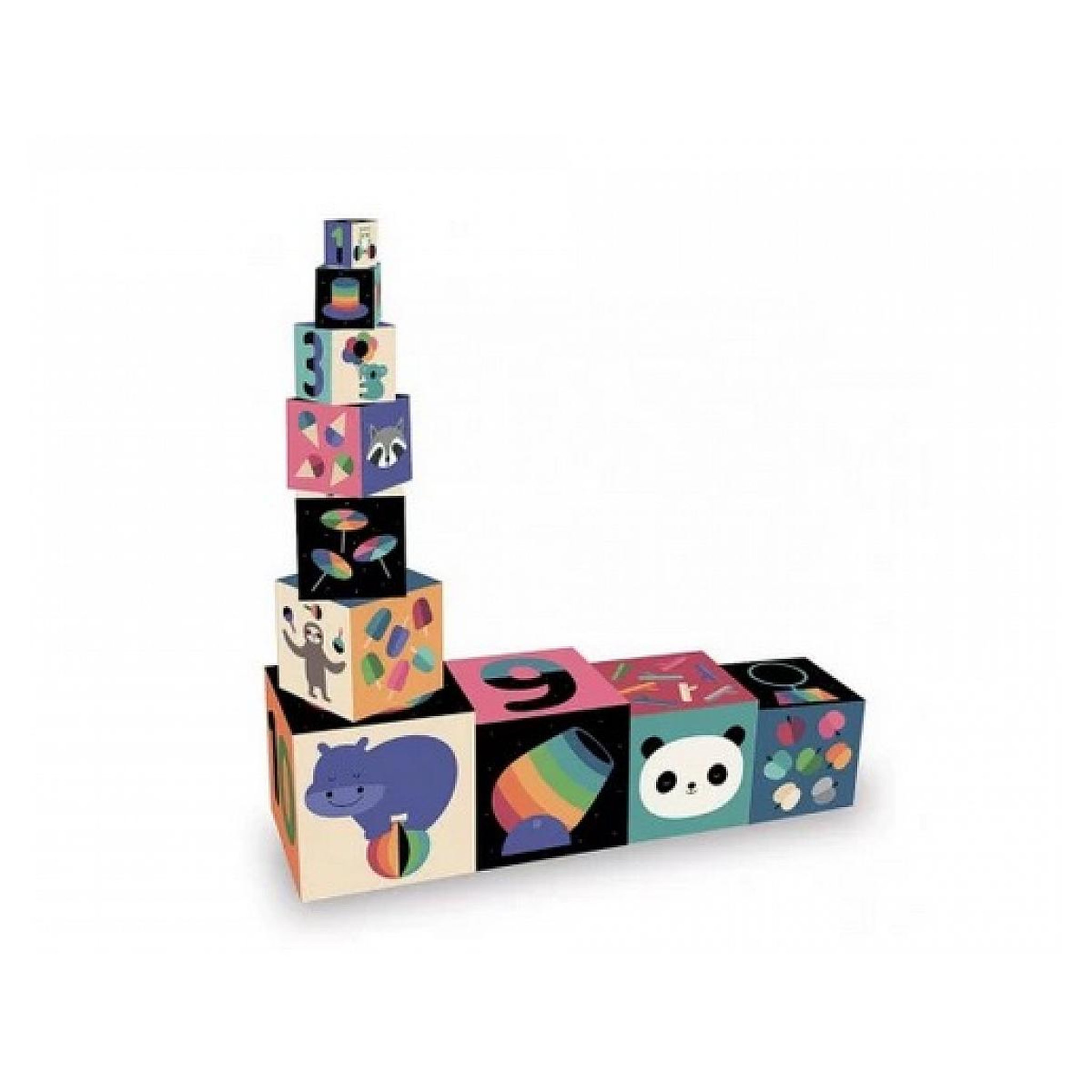 Voir la diapositive 2 : Vilac Cubes gigones Arc en ciel - Andy Westface