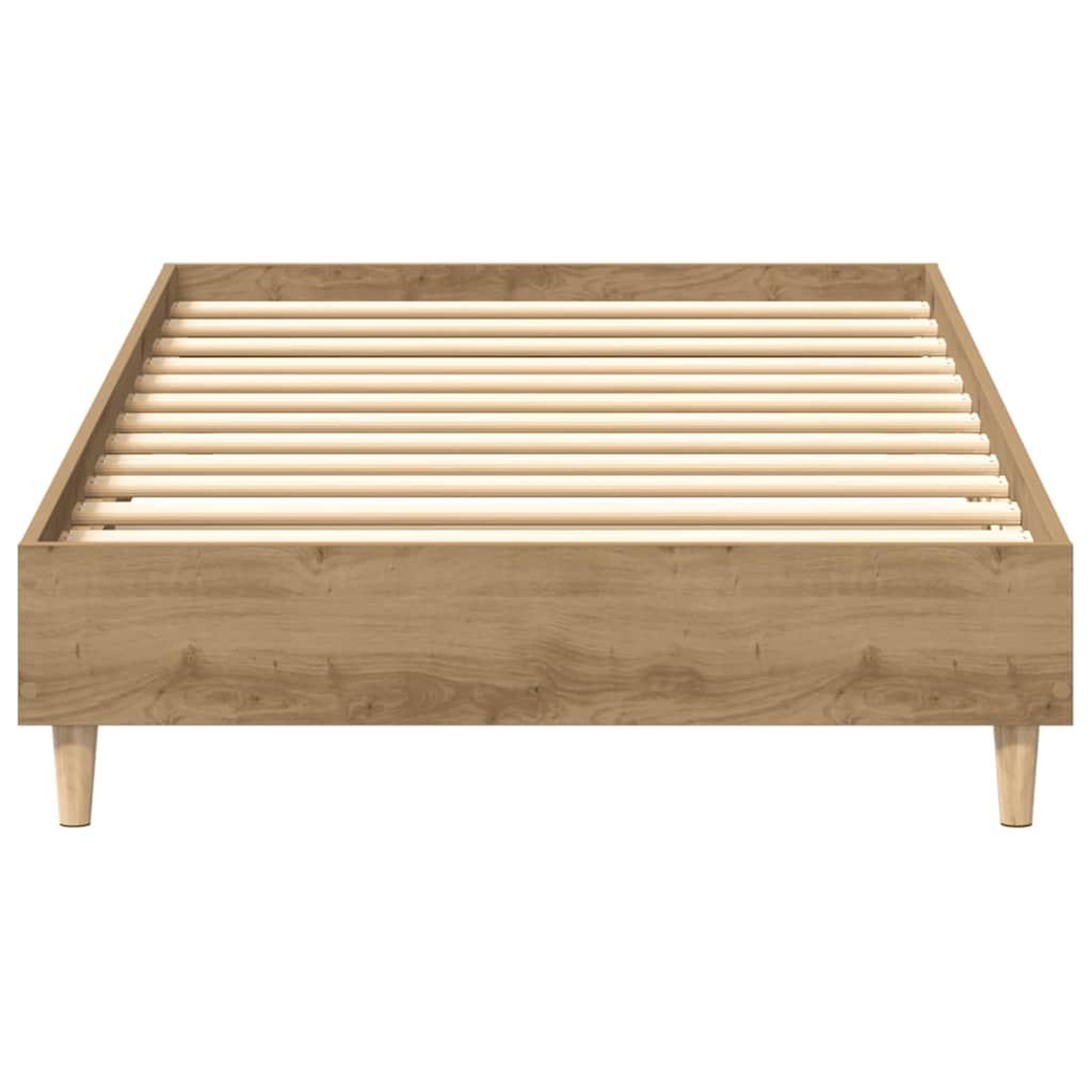 Voir la diapositive 5 : VIDAXL Cadre de lit sans matelas chene artisanal 90x190 cm
