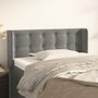 Voir la diapositive 1 : VIDAXL Tete de lit avec oreilles Gris clair 83x16x78/88 cm Velours