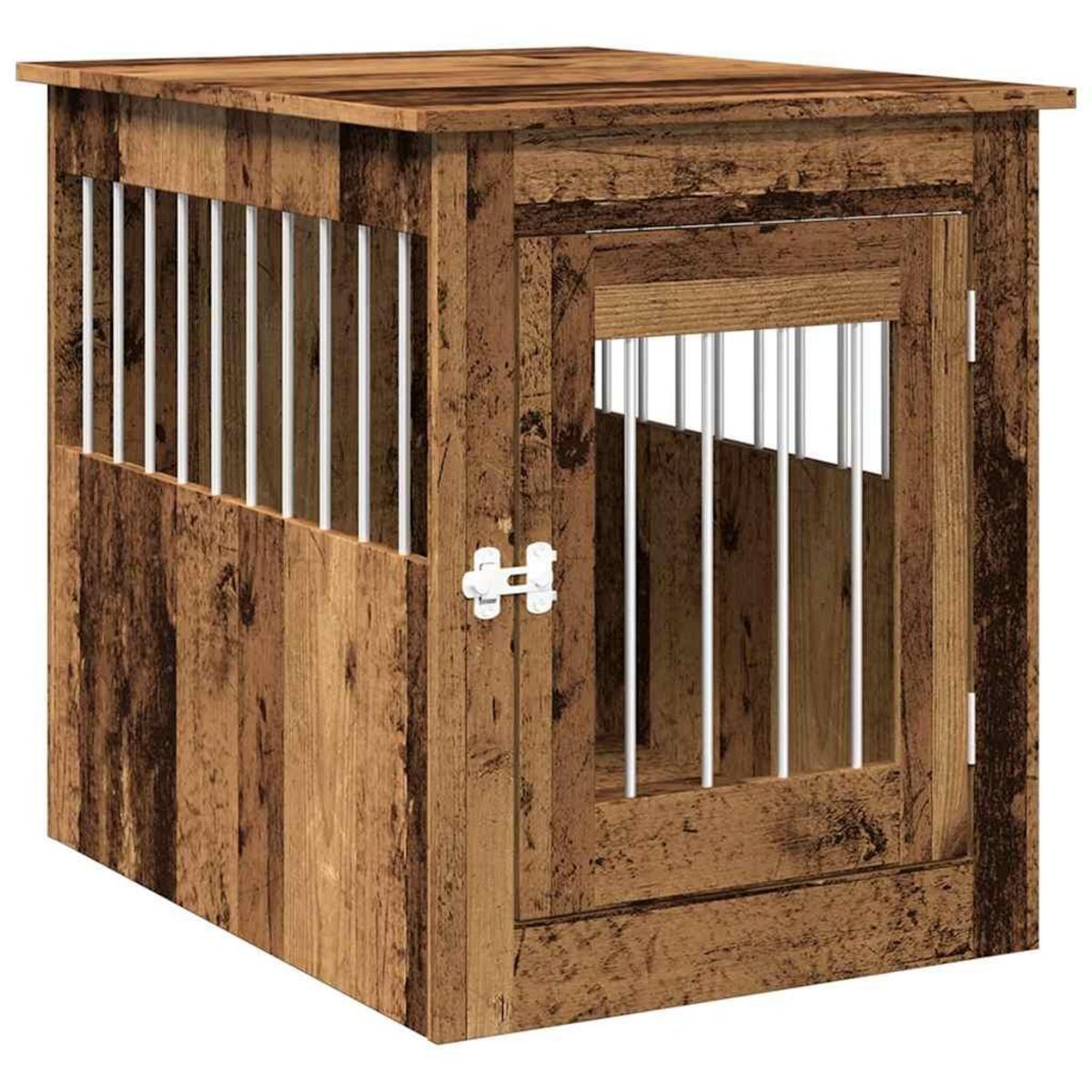 VIDAXL Meuble de cage chiens vieux bois 55x75x65 cm bois d'ingenierie