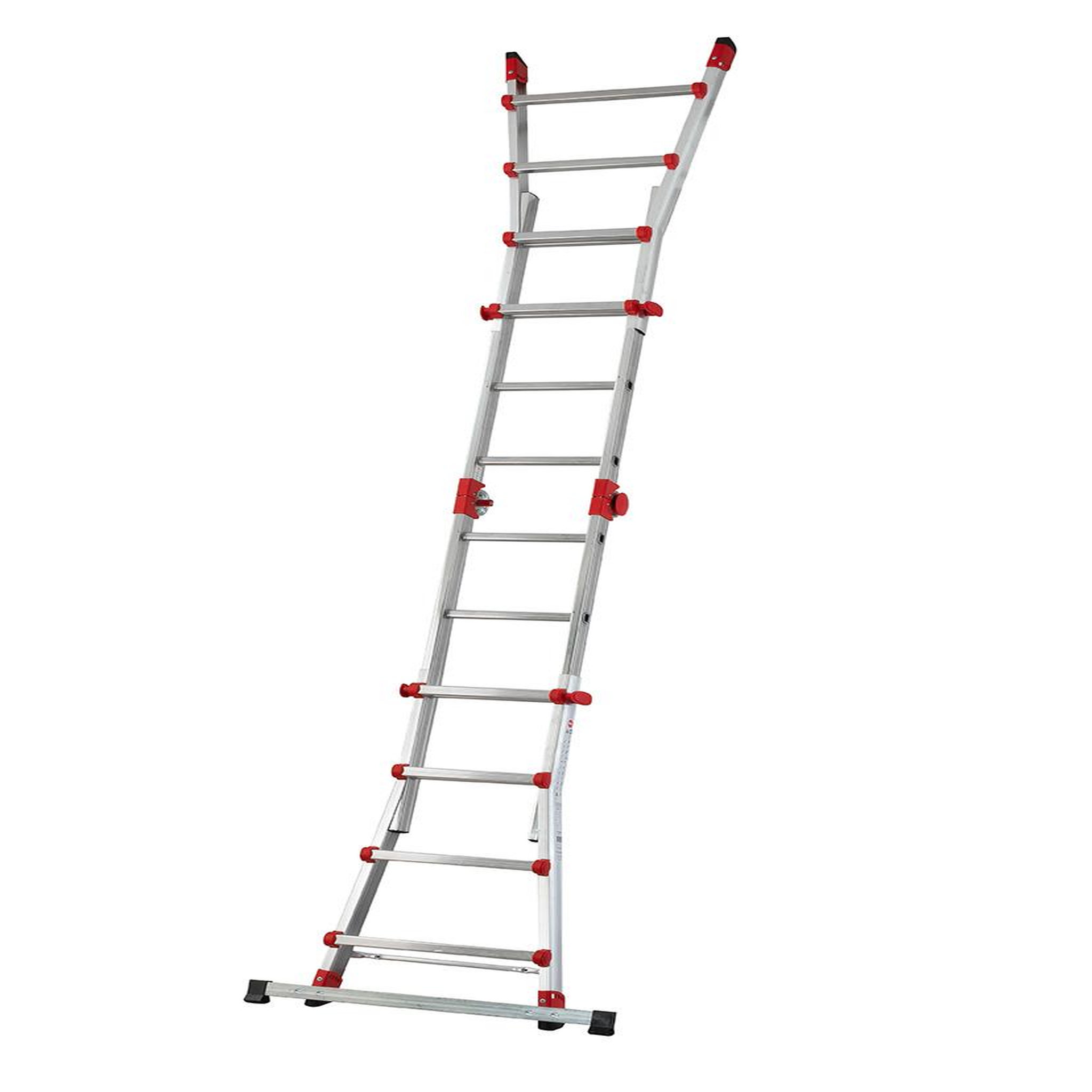 Voir la diapositive 3 : HAILO Echelle multifonction télescopique 4x4 échelons 3,8m/4,7m ProfiStep Multi