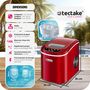 Voir la diapositive 6 : tectake Machine à glaçons 2,4 L réservoir d'eau rouge