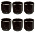 SECRET DE GOURMET Lot de 6 Tasses à Café  Terre Inconnue  10cl Noir