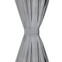 Voir la diapositive 3 : VIDAXL Rideau occultant avec boucles 2 pcs 140 x 245 cm Gris