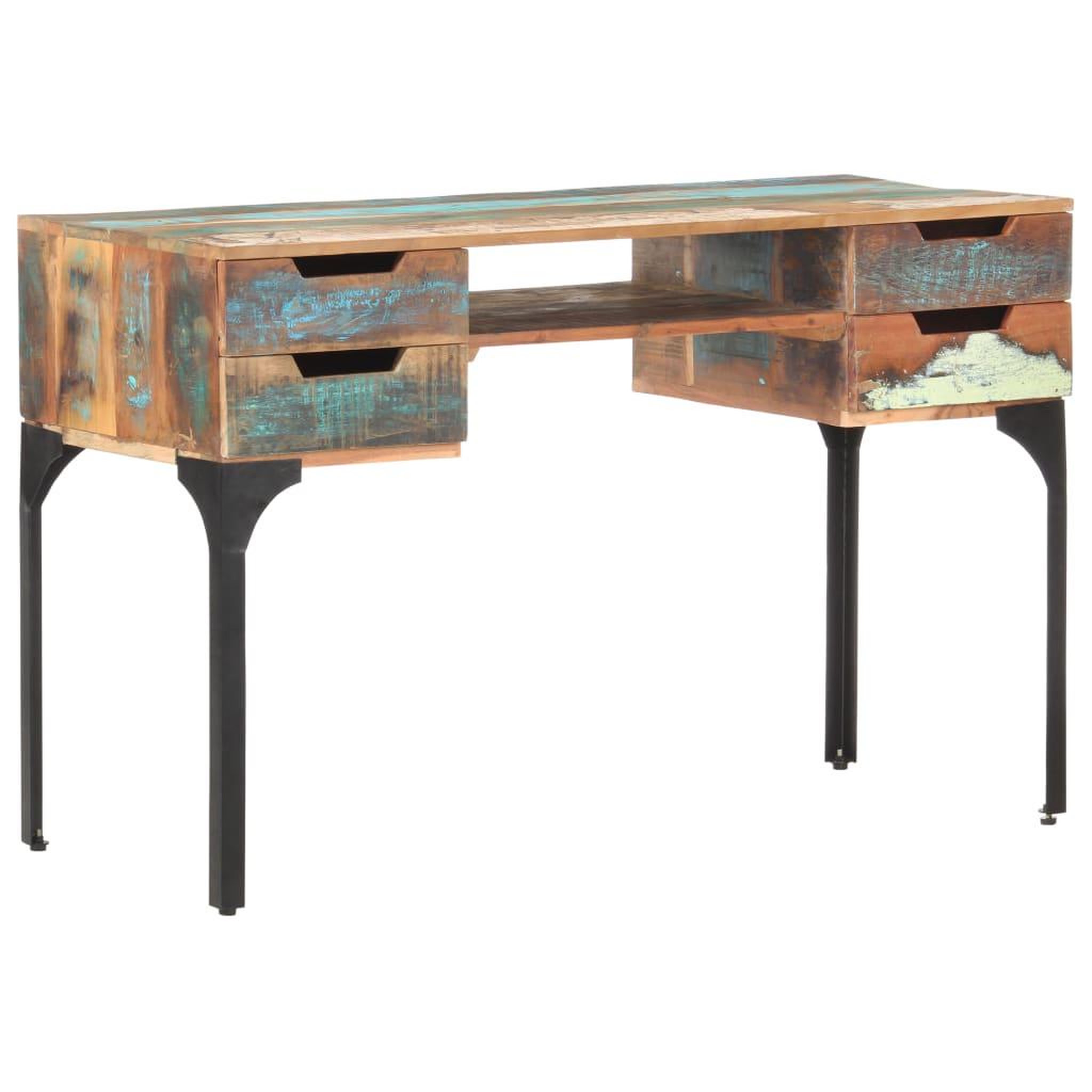 Voir la diapositive 1 : VIDAXL Bureau 118x48x75 cm Bois de recuperation massif