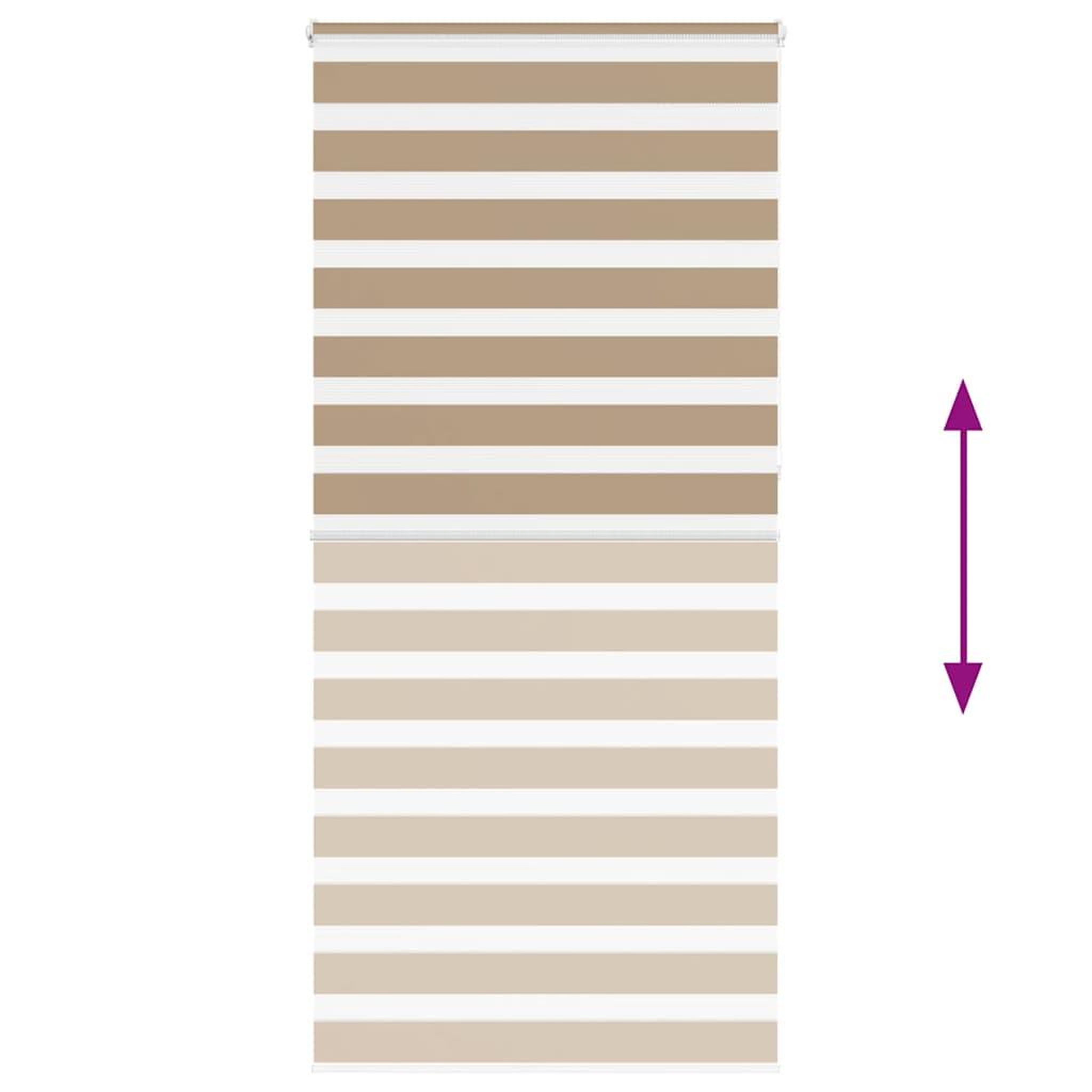 Voir la diapositive 5 : VIDAXL Store zebre marron sable largeur du tissu 100,9cm polyester