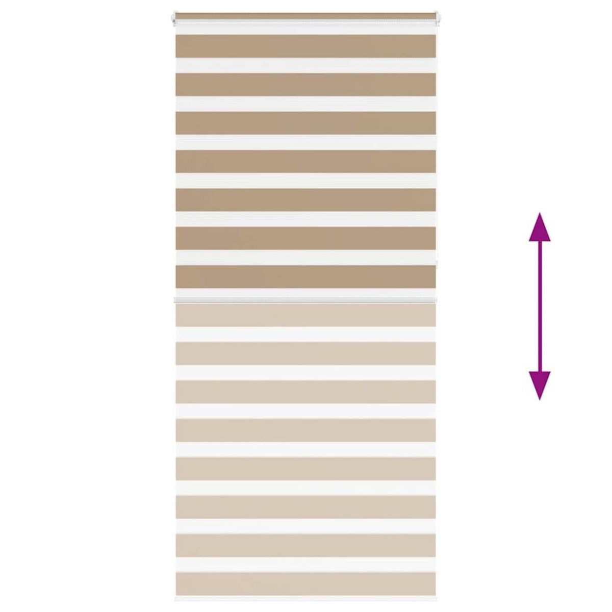 VIDAXL Store zebre marron sable largeur du tissu 100,9cm polyester