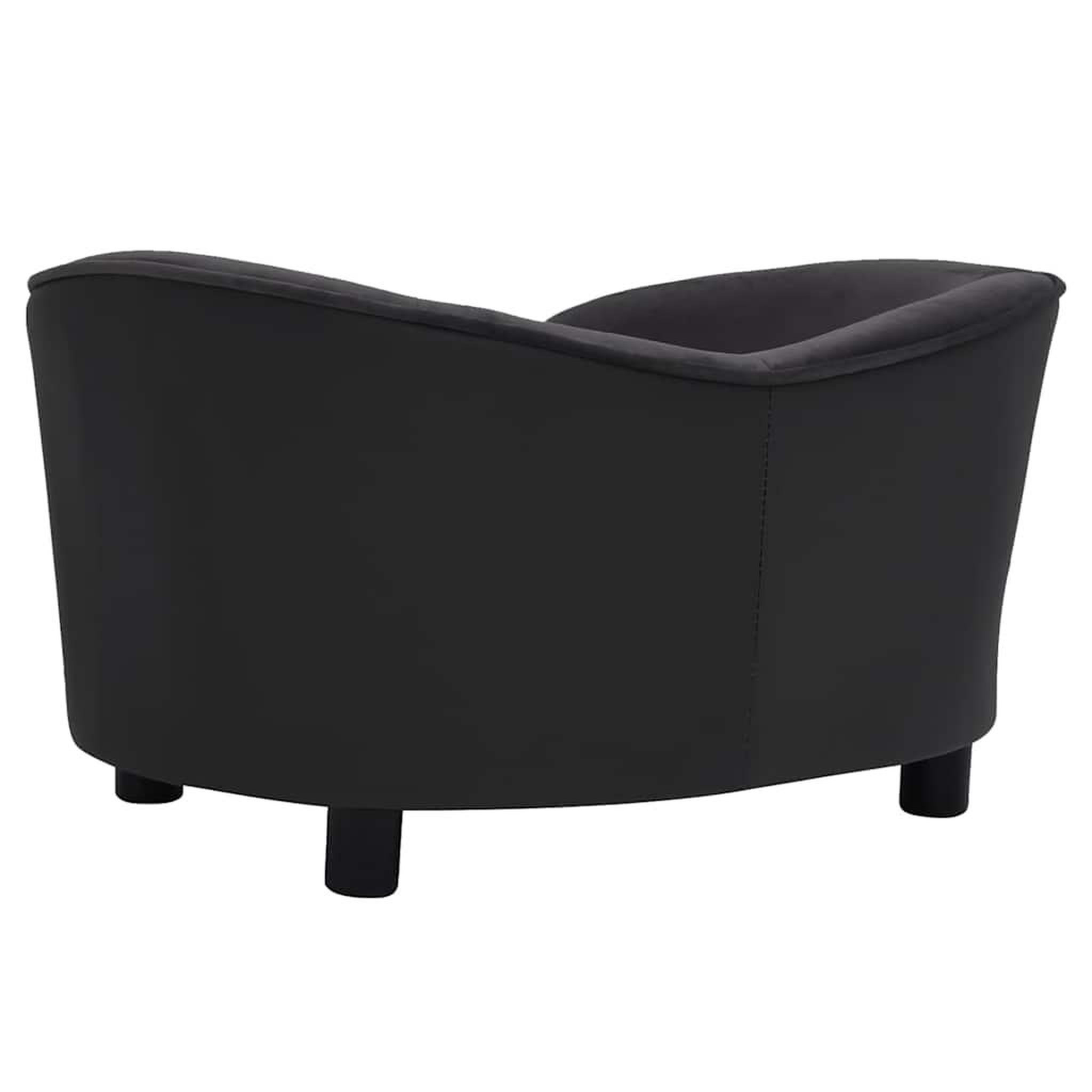 Voir la diapositive 5 : VIDAXL Canape pour chien Noir 69x49x40 cm Peluche et similicuir