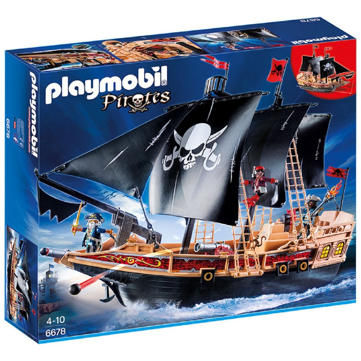 PLAYMOBIL 6678 - Pirates - Bateau pirates des ténèbres