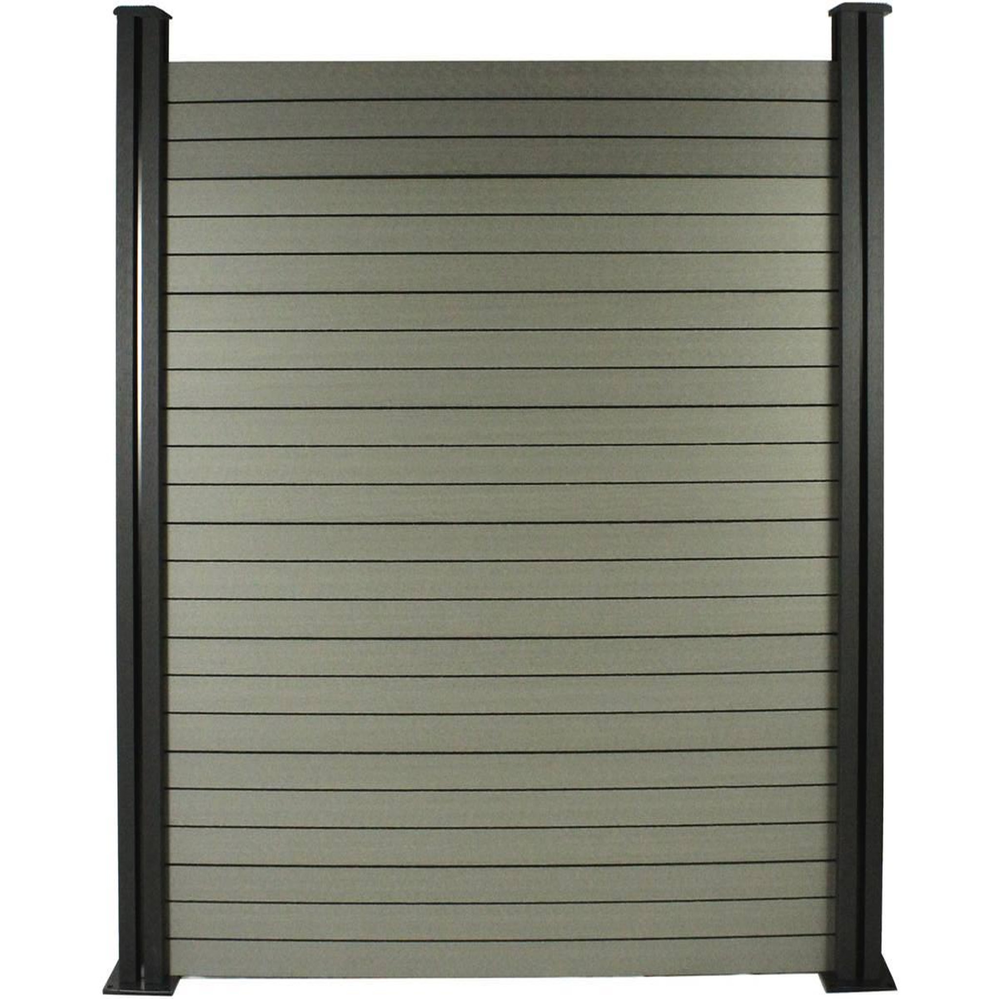 Voir la diapositive 1 : Habitat et Jardin Kit Clôture 8 x 1.6m composite - Kit de fixation offert - Gris