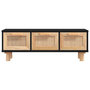 Voir la diapositive 4 : VIDAXL Table basse Noir 80x40x30 cm Bois d'ingenierie et pin massif
