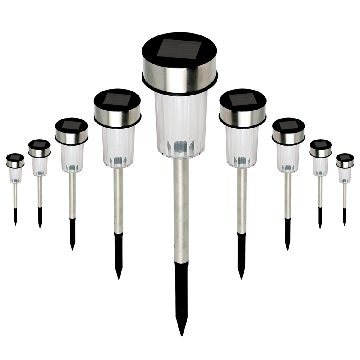 ID MARKET Lot de 20 bornes solaires à LED lampes de jardin à planter