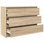 Voir la diapositive 5 : VIDAXL Buffet chene sonoma 100x35x76 cm bois d'ingenierie