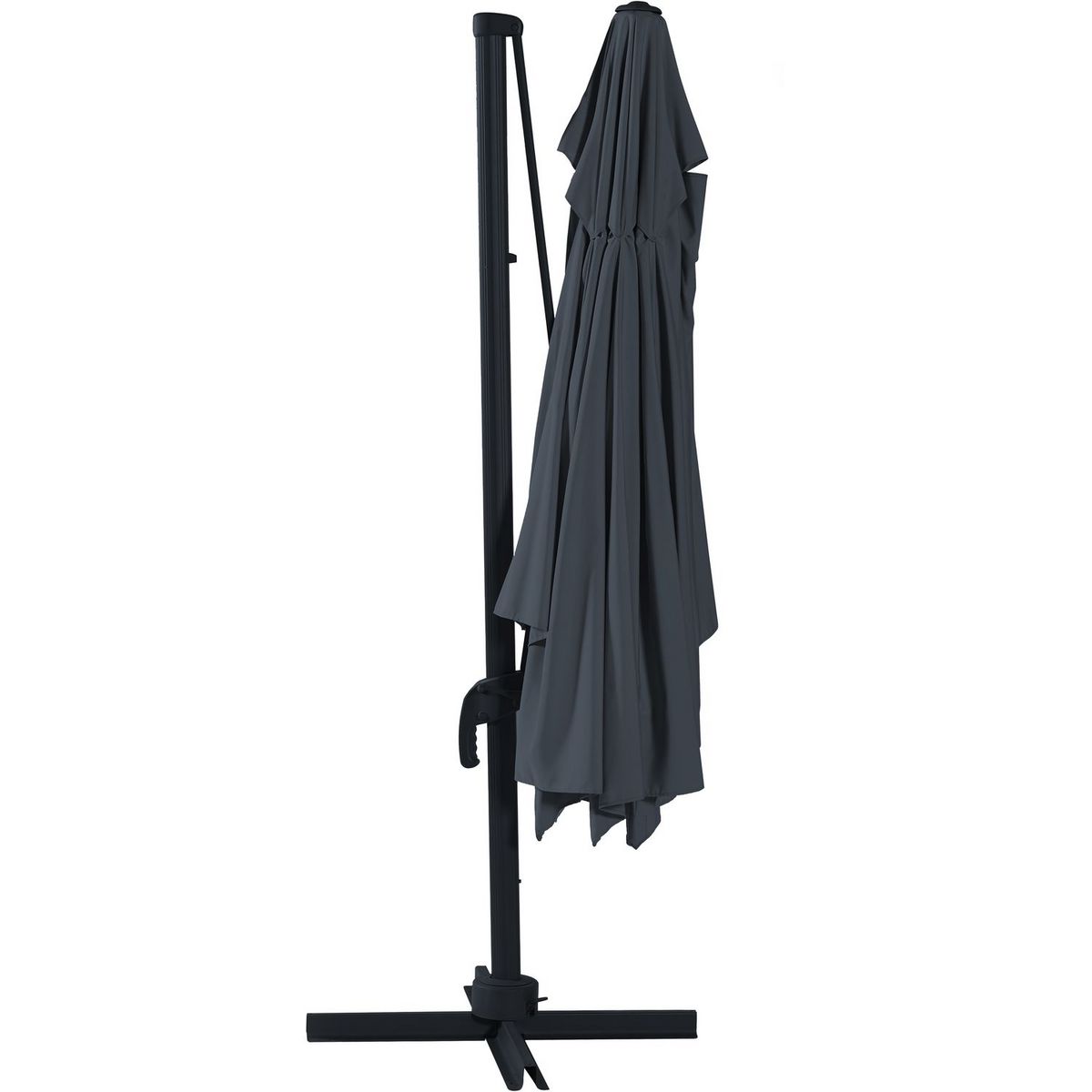 GARDENSTAR Parasol déporté 360° gris 