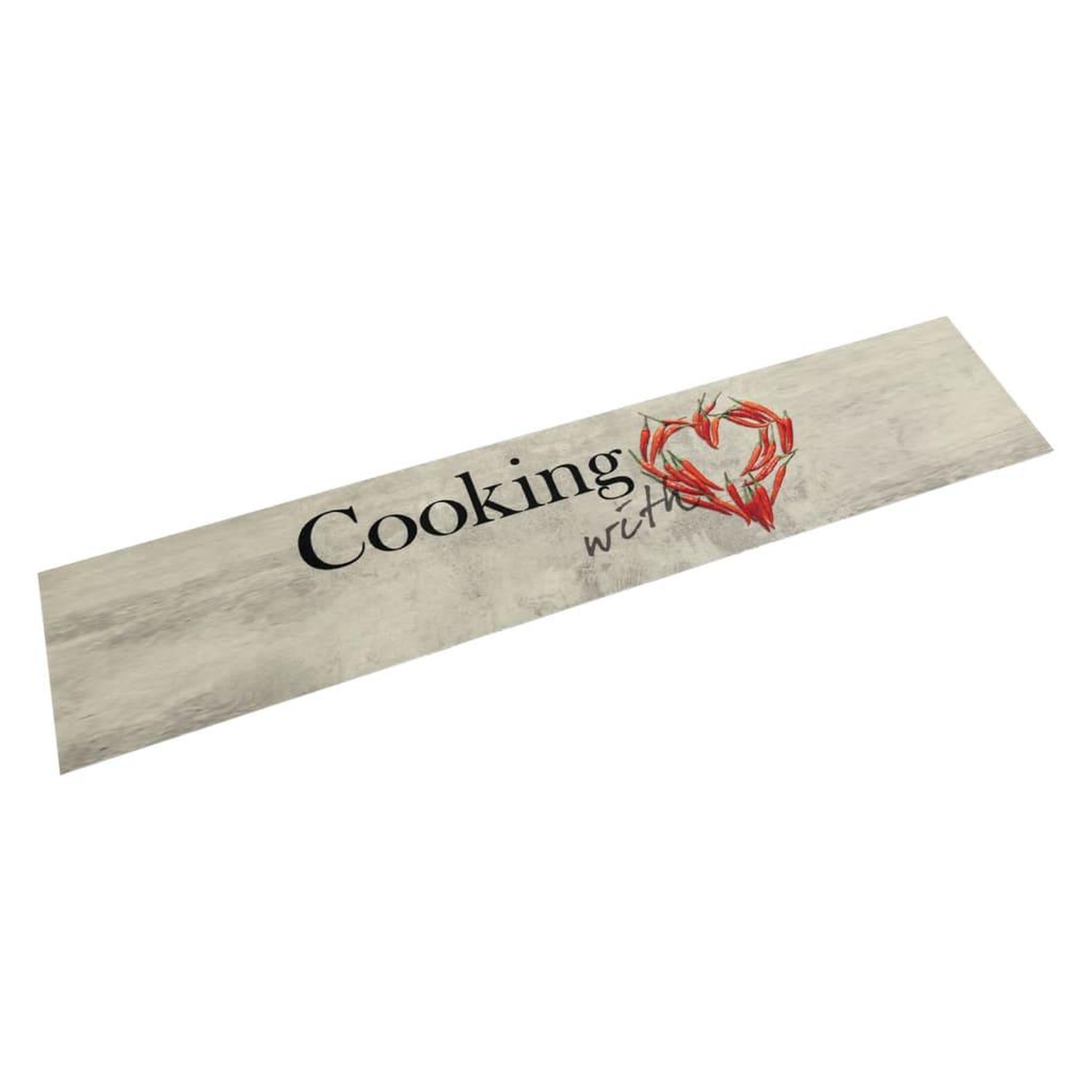 VIDAXL Tapis de cuisine lavable imprime de piment Cooking 60x300 cm