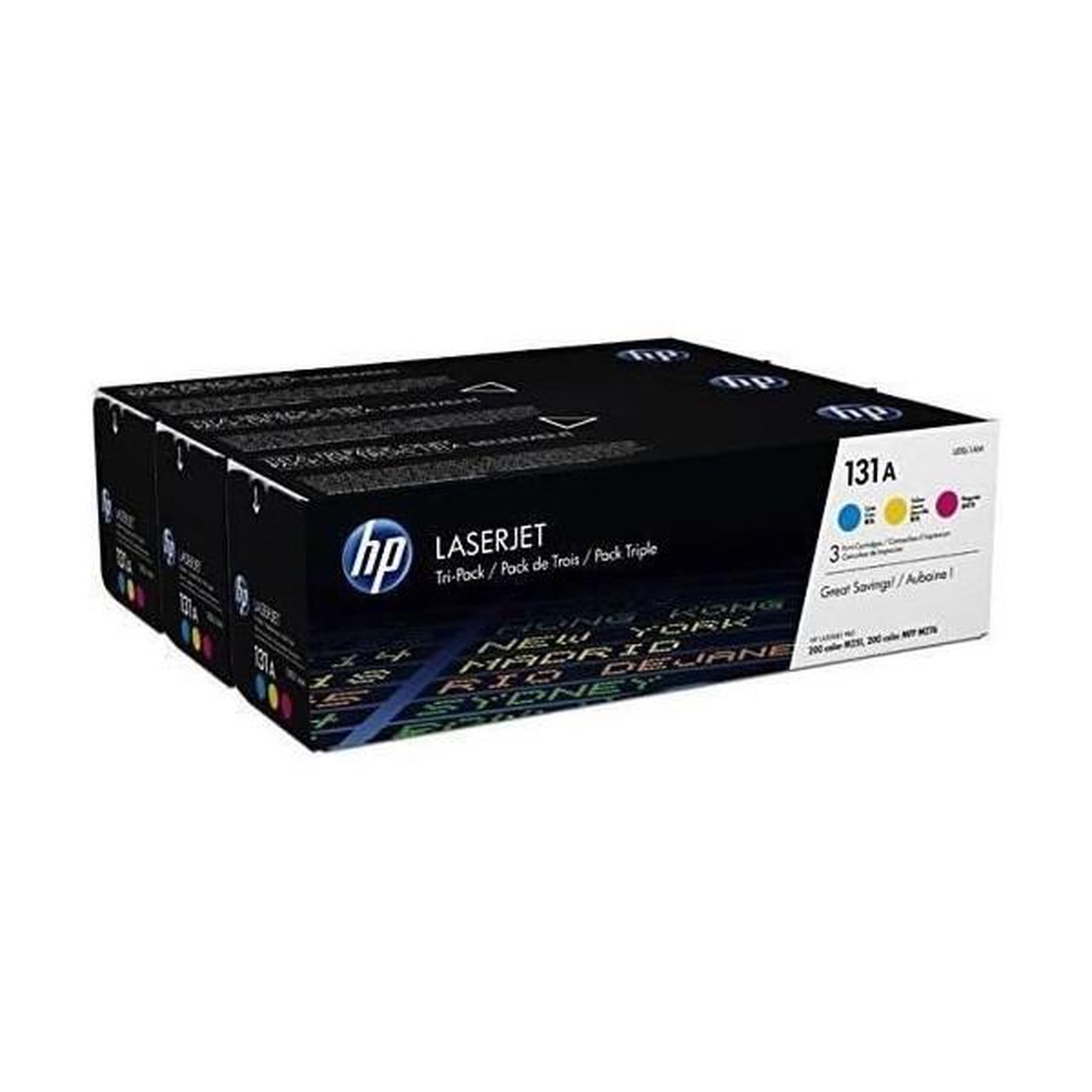 HP Cartouche de toner HP 131A - Pack de 3 couleurs authentiques LaserJet pour HP LaserJet Pro 200 Color M251/M276