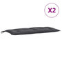 Voir la diapositive 4 : VIDAXL Coussins de banc de jardin lot de 2 anthracite melange tissu