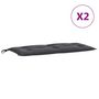 Voir la diapositive 4 : VIDAXL Coussins de banc de jardin lot de 2 anthracite melange tissu