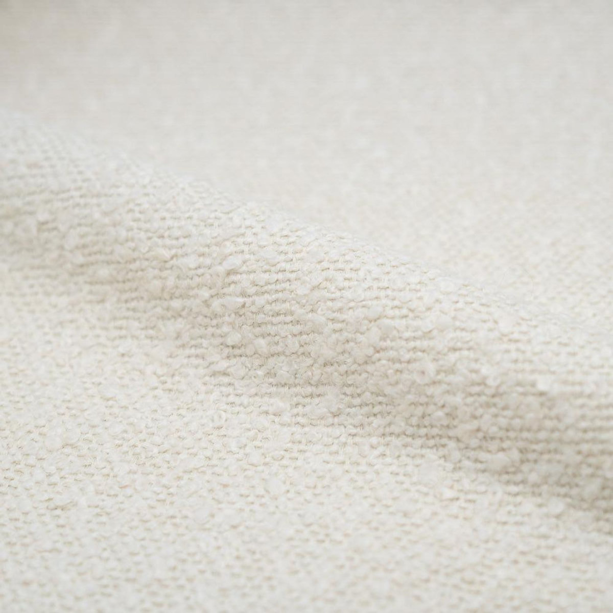 Rendez vous déco Lot de 2 chaises de bar en tissu bouclé crème 61/76,5 cm-Cloclo