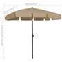 Voir la diapositive 6 : VIDAXL Parasol de plage taupe 200x125 cm