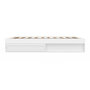 Voir la diapositive 4 : ID MARKET Cadre de lit double SALEM avec rangements et sommier 140 x 190 cm blanc