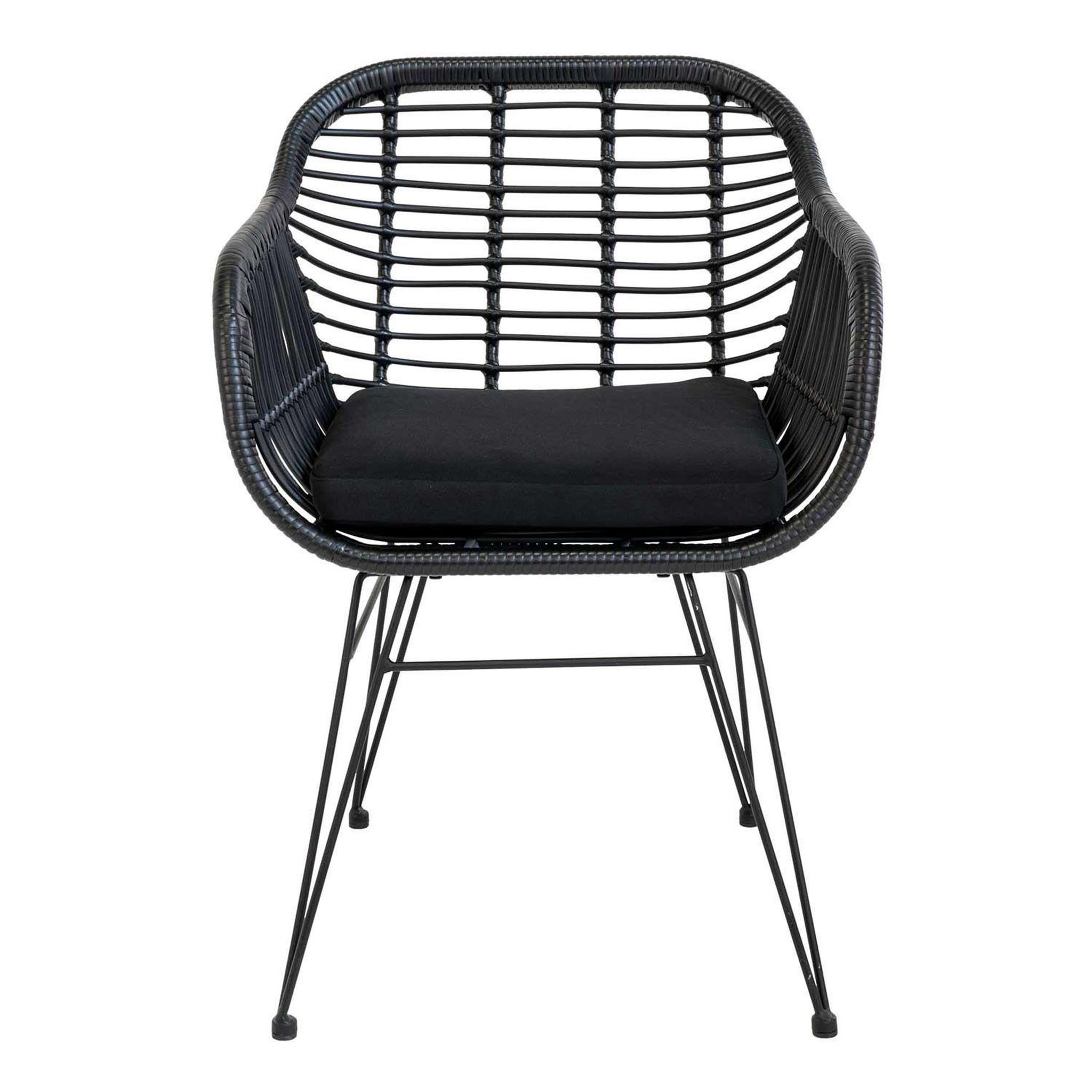 Voir la diapositive 6 : HOUSE NORDIC 2 fauteuils de jardin noirs trieste